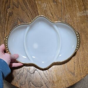 Fire King Milk Glass Relish Tray